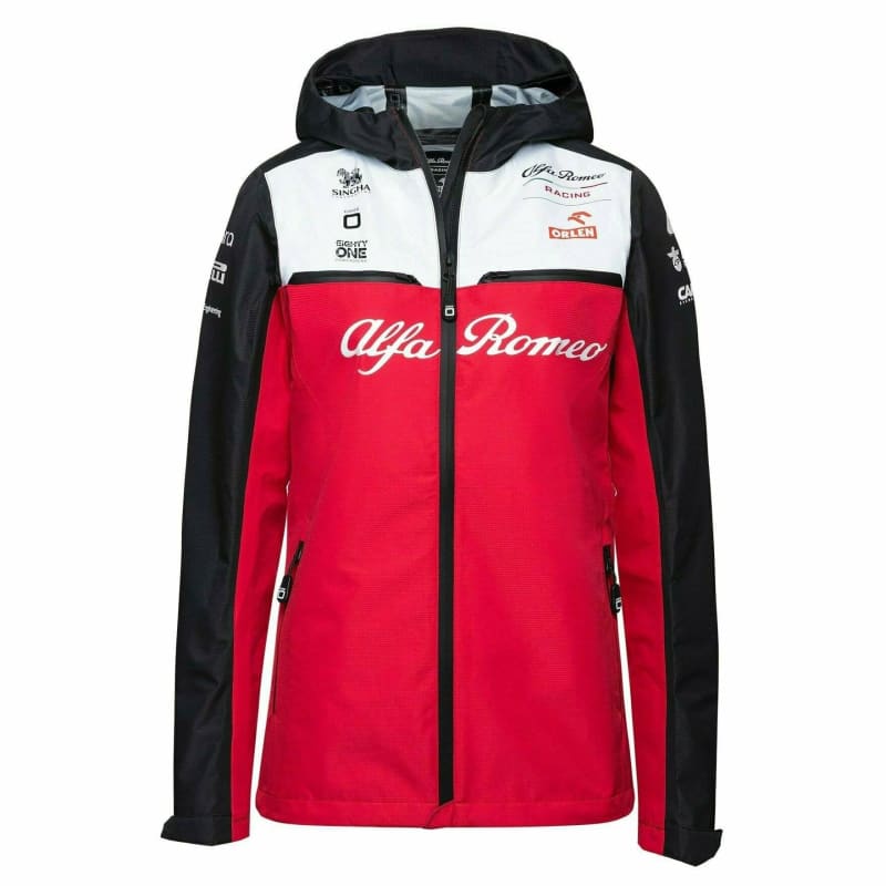Alfa Romeo Racing 2021 F1 Team Rain Jacket - Red | Alfa
