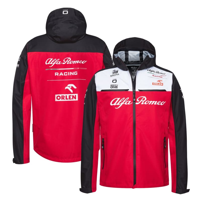 Alfa Romeo Racing 2021 F1 Team Rain Jacket - Red | Alfa