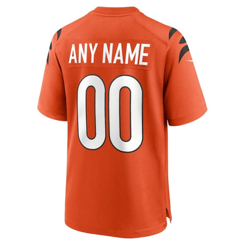 Cincinnati Bengals Men’s Nike Orange Alternate Custom Jersey