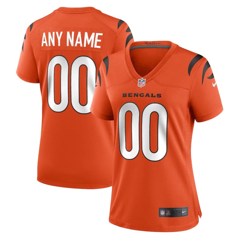 Cincinnati Bengals Women’s Nike Orange Alternate Custom