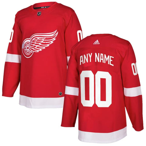 Detroit Red Wings adidas Home Authentic Custom Jersey - Red