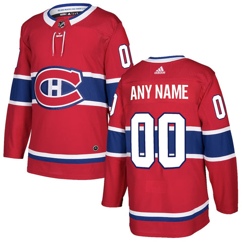 Maillot personnalisé adidas authentique des Canadiens de Montréal - Rouge