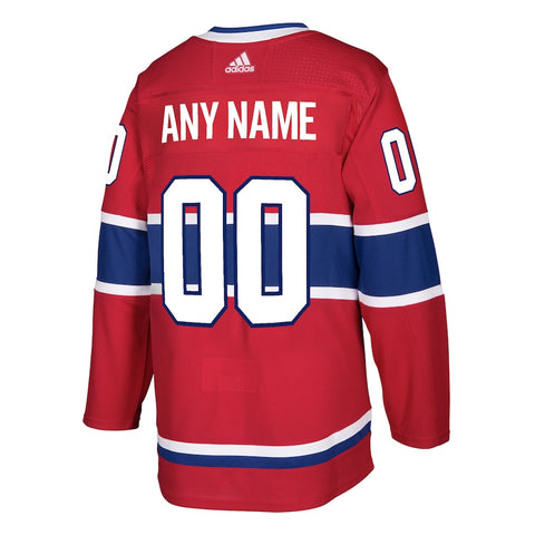 Montreal Canadiens adidas Authentic Custom Jersey - Red