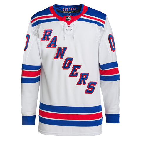 New York Rangers adidas Away Authentic Custom Jersey - White