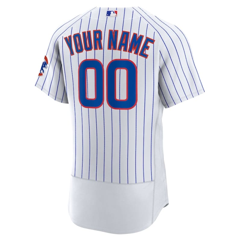 Men’s Chicago Cubs Nike White Home Authentic Custom Jersey |