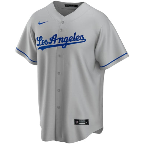 Men’s Los Angeles Dodgers Nike Gray Road Replica Custom