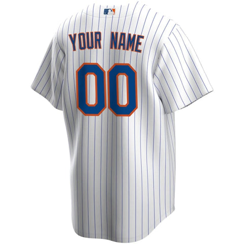 Men’s New York Mets Nike White Home Replica Custom Jersey |
