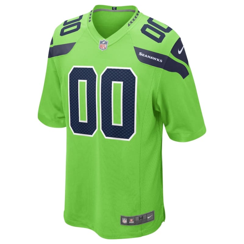Men’s Nike Neon Green Seattle Seahawks Alternate Custom