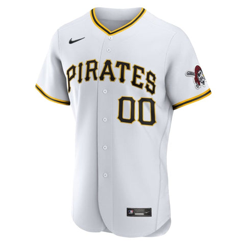 Men’s Pittsburgh Pirates Nike White Home Authentic Custom