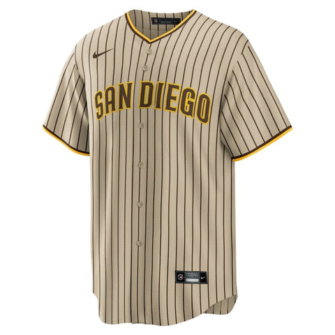 Men’s San Diego Padres Nike Brown Road Custom Replica Jersey