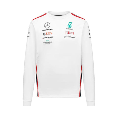 Mercedes AMG Petronas 2023 Team White Long-Sleeve T-Shirt |
