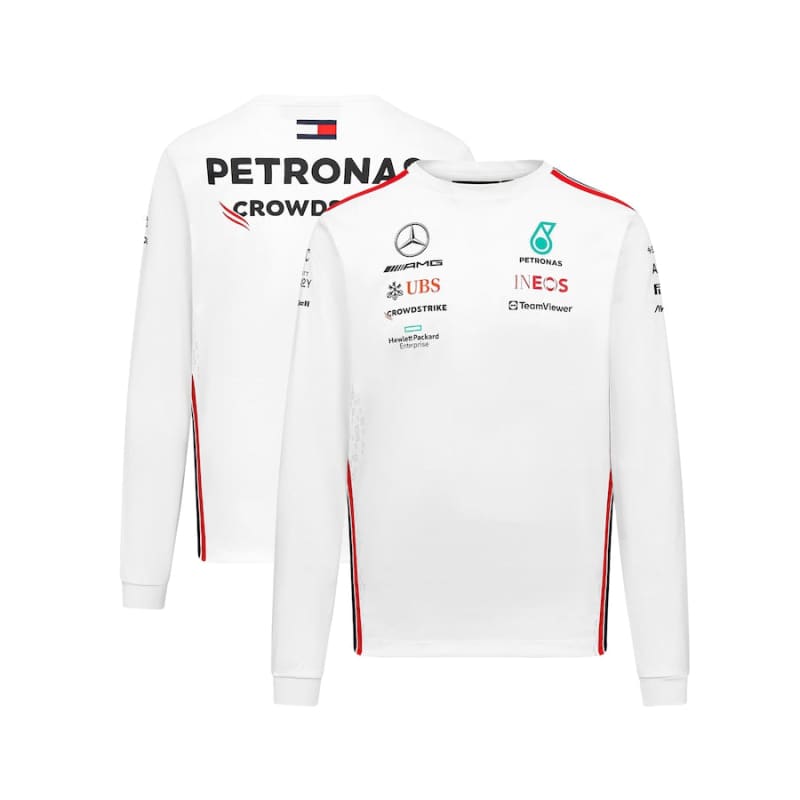 Mercedes AMG Petronas 2023 Team White Long-Sleeve T-Shirt |