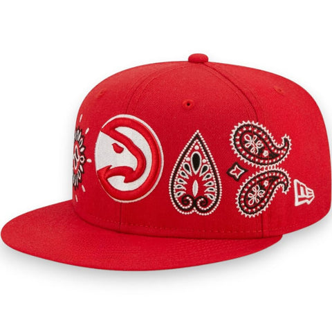 New Era Atlanta Hawks Bandana Snapback Hats - Red | New Era