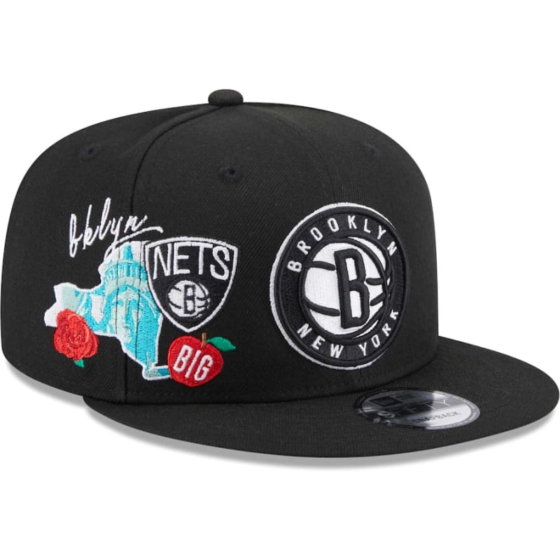 New Era Brooklyn Nets Icon 9FIFTY Snapback Hat - Black | New