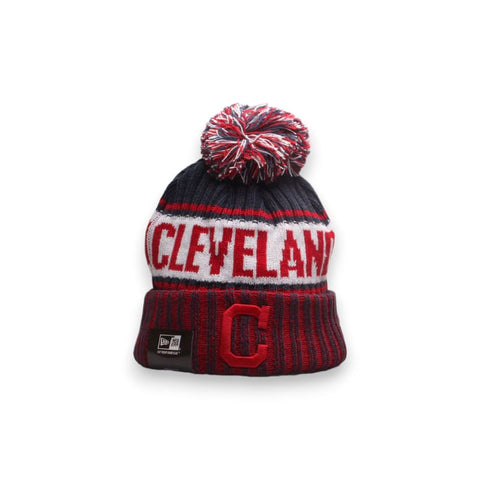 New Era Cleveland Guardians beanie with pom - red | New Era
