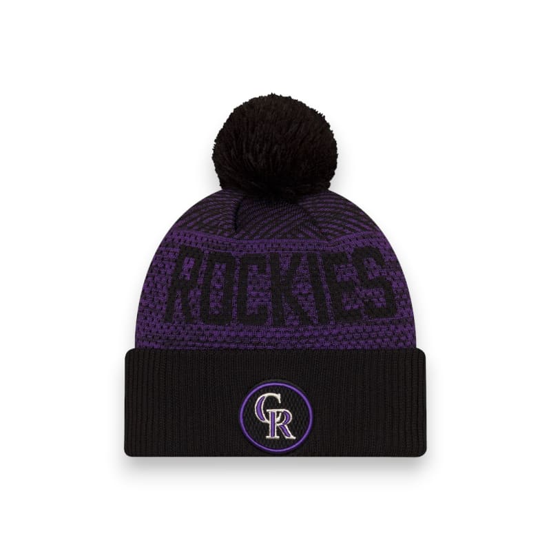 New Era Colorado Rockies Hat with Pom - Black purple | New