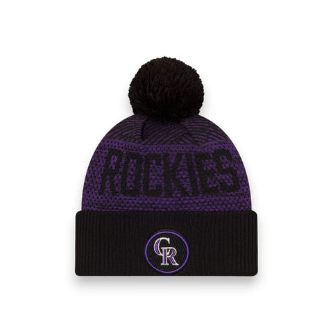 New Era Colorado Rockies Hat with Pom - Black purple | New