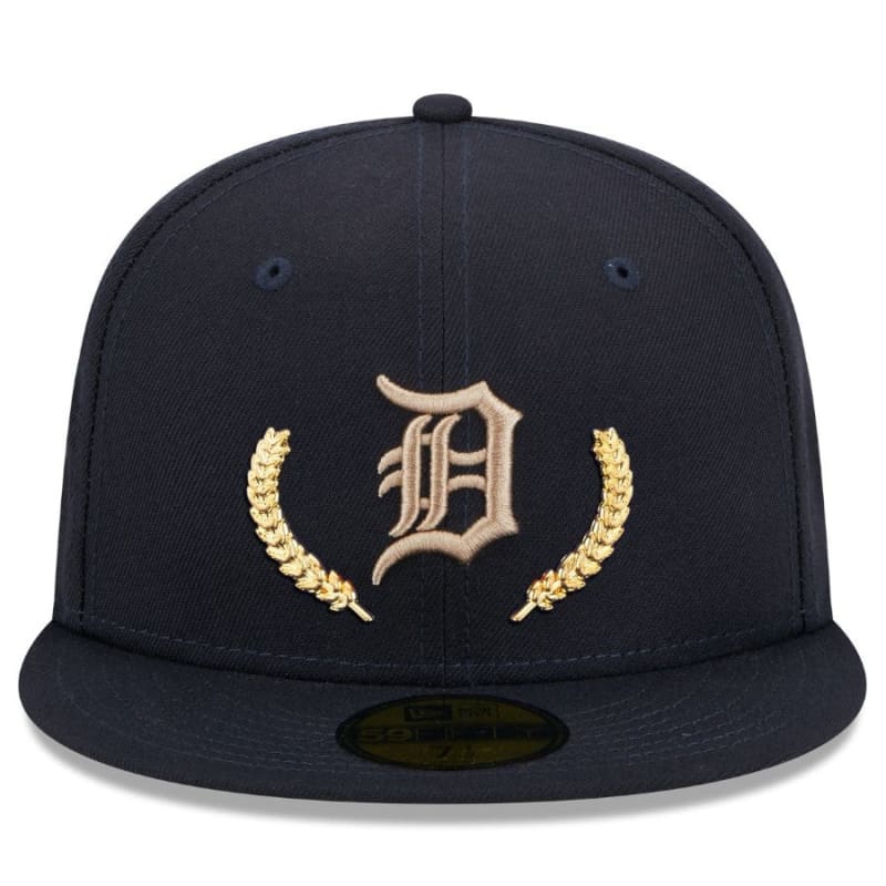 New Era Detroit Tigers Gold Leaf 59FIFTY Fitted Hat - Navy