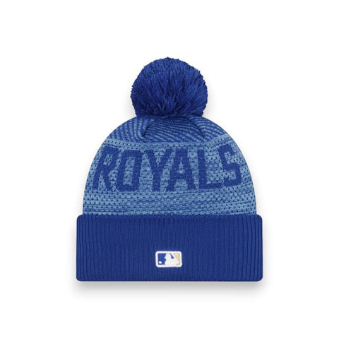 New Era Kansas City Royals beanie with pom - Royal | New Era