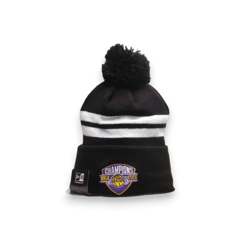 New Era Los Angeles Lakers Champions 2020 beanie with pom |