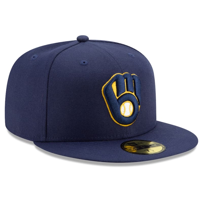 New Era Milwaukee Brewers Navy Authentic Collection 59FIFTY