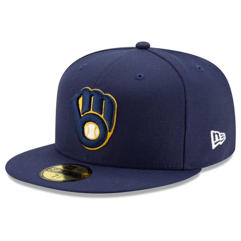 New Era Milwaukee Brewers Navy Authentic Collection 59FIFTY