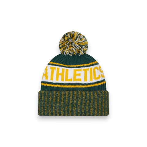New Era Oakland Athletics Knitted hat with pompon - Green |