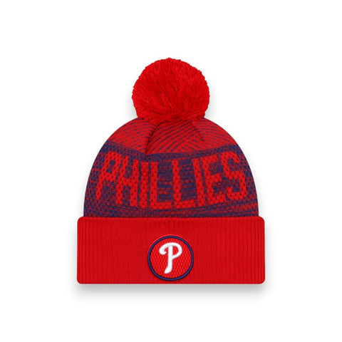 New Era Philadelphia Phillies beanie with pom - Red | New