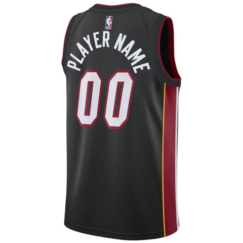 Nike Miami Heat Icon Edition color Swingman Custom Jersey -