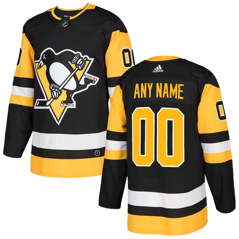 Pittsburgh Penguins adidas Authentic Custom Jersey - Black |