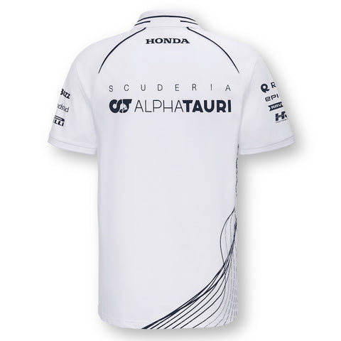 Polo de l'équipe Scuderia AlphaTauri 2023 - Blanc