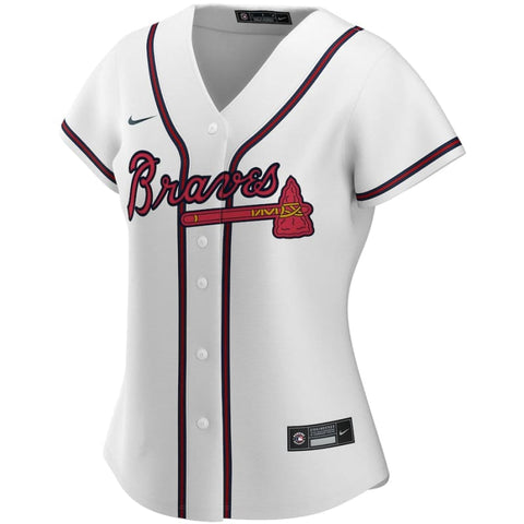 Women’s Atlanta Braves Nike White Home Replica Custom Jersey