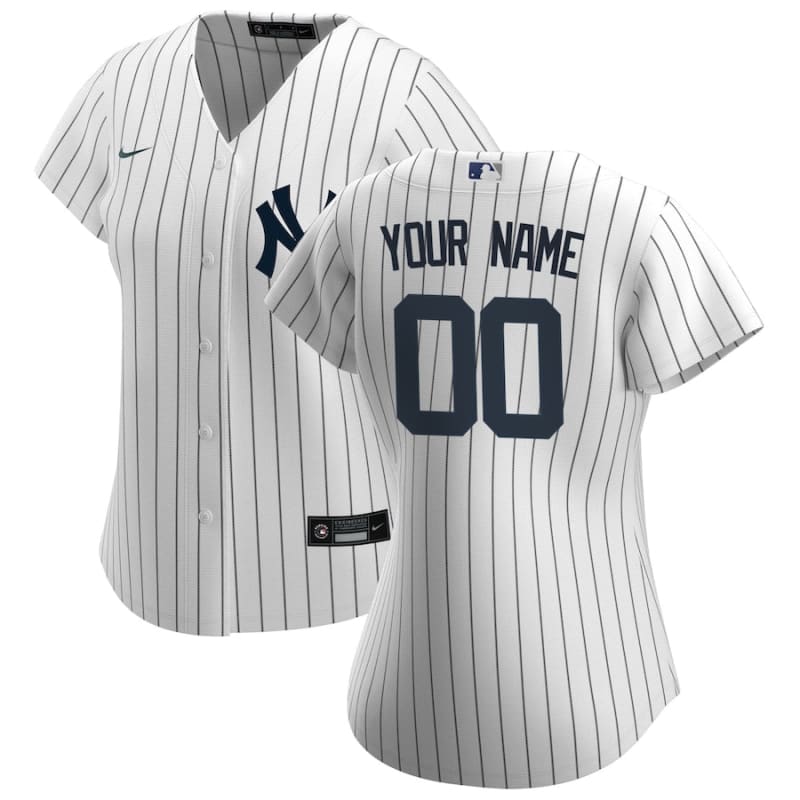 Women’s New York Yankees Nike White Home Replica Custom