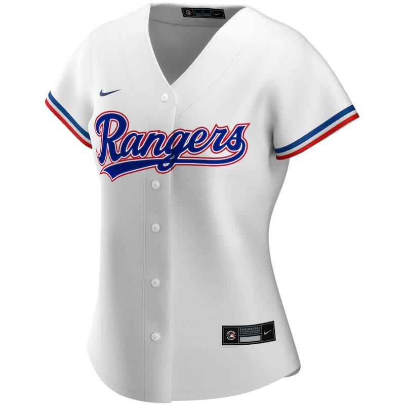 Women’s Texas Rangers Nike White Home Replica Custom Jersey