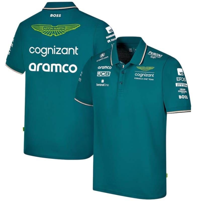 Aston Martin Aramco Cognizant F1 2023 Official Team Polo |