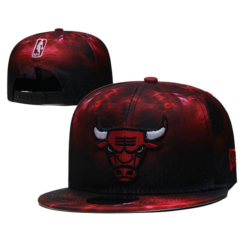 Chicago Bulls NBA Snapback Cap - Black/Red Color Scheme |