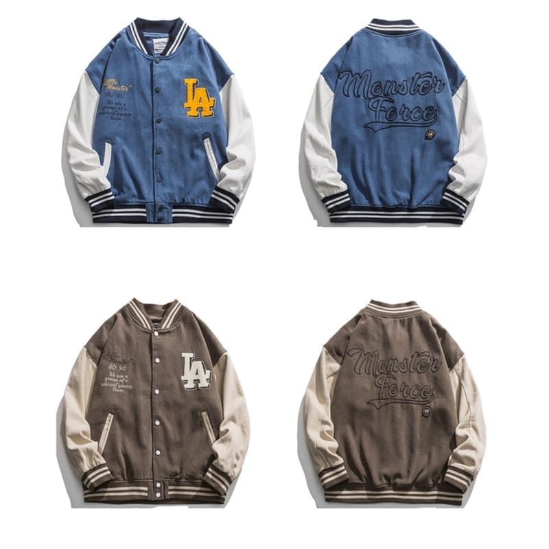 LA Embroidery Baseball Jacket | Surprise Jacket