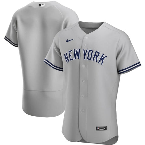 Men’s Nike Gray New York Yankees Road Authentic Team -