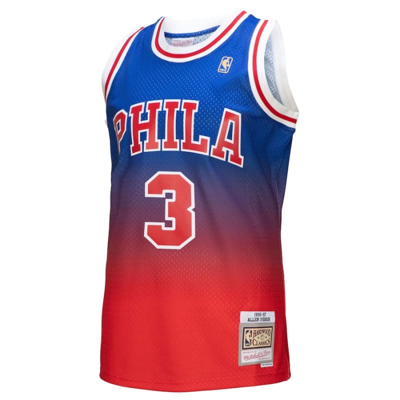 Mitchell & Ness Allen Iverson Royal/Red Philadelphia 76ers