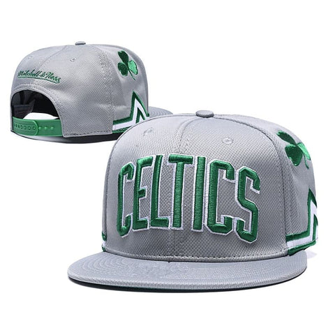 Mitchell & Ness Boston Celtics Snapback Cap - Gray/Green |