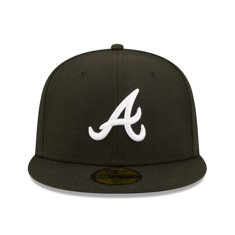 New Era Black Atlanta Braves 59FIFTY Fitted Hat | New Era