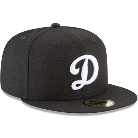 New Era Black Los Angeles Dodgers Letter Logo 59FIFTY Fitted
