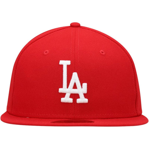 New Era Red Los Angeles Dodgers White Logo 59FIFTY Fitted