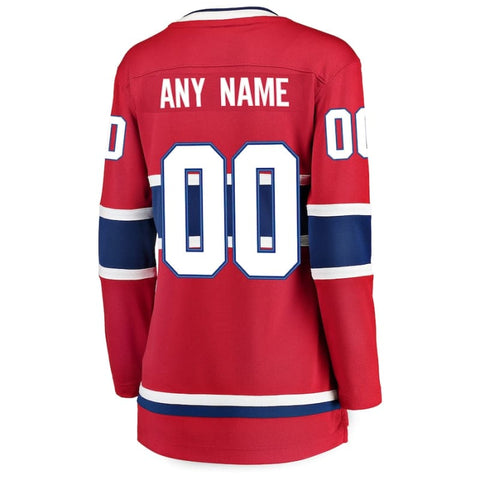 Women’s Montreal Canadiens Fanatics Brand Custom Jersey -